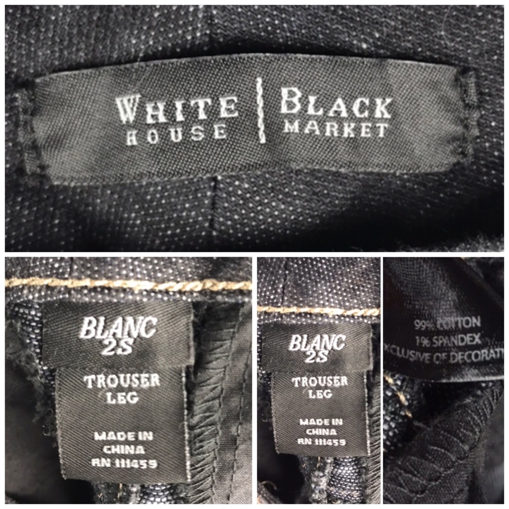 WHBM Hipster Trouser Black Crosshatch Jean - Picture 8 of 8